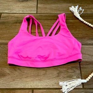 Pink lululemon sport bra